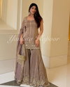 NSR 863 Crep Silk With Embrodary Siquance Work Top With Sharara Dupatta Wholesale Suppliers In Mumbai